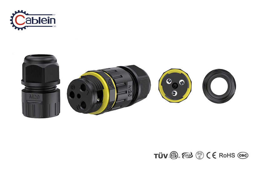 M20 Threaded Inline Waterproof Connector